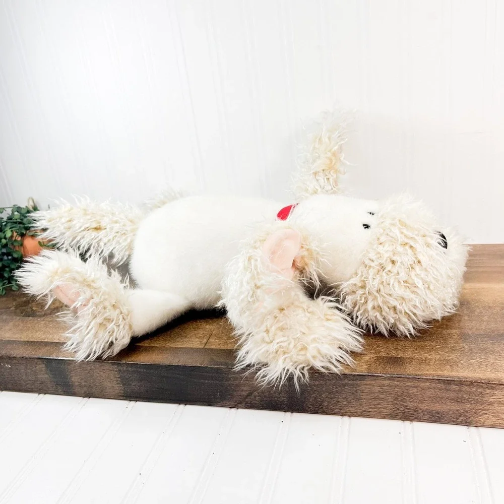 Hallmark Puppy Dog Plush Curly Wired Ears Vintage Shaggy‎ Dog Plush 18